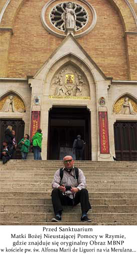 Ks. Jarosław Sutryk - przed Sanktuarium  Matki Bożej Nieustającej Pomocy w Rzymie